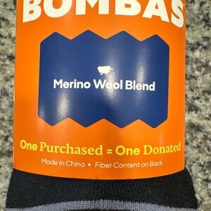 Bombas Men's Merino Wool Blend Socks - Black and Gray